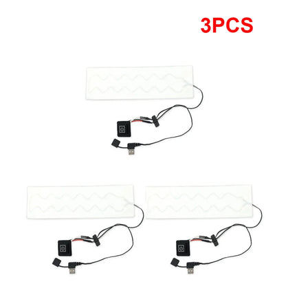 USB Clothes Heater Pad With 3 Gear Adjustable Temperature Electric Heating Sheet Heating Warmer Pad For Vest Jacket