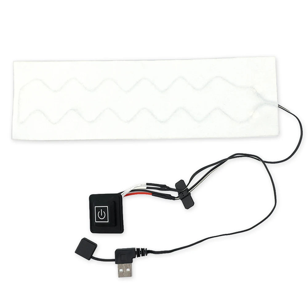 USB Clothes Heater Pad With 3 Gear Adjustable Temperature Electric Heating Sheet Heating Warmer Pad For Vest Jacket