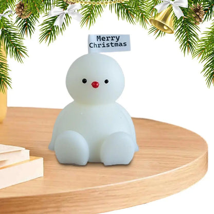 Snowman Candle Cute Sitting Snowman Christmas Shaped Candles Novelty Candles Table Centerpiece Holiday Winter Home Decor for