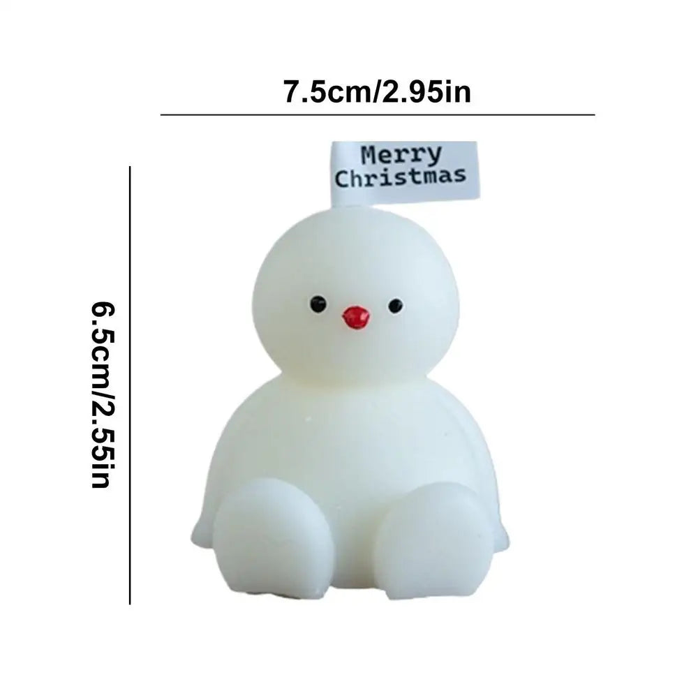 Snowman Candle Cute Sitting Snowman Christmas Shaped Candles Novelty Candles Table Centerpiece Holiday Winter Home Decor for