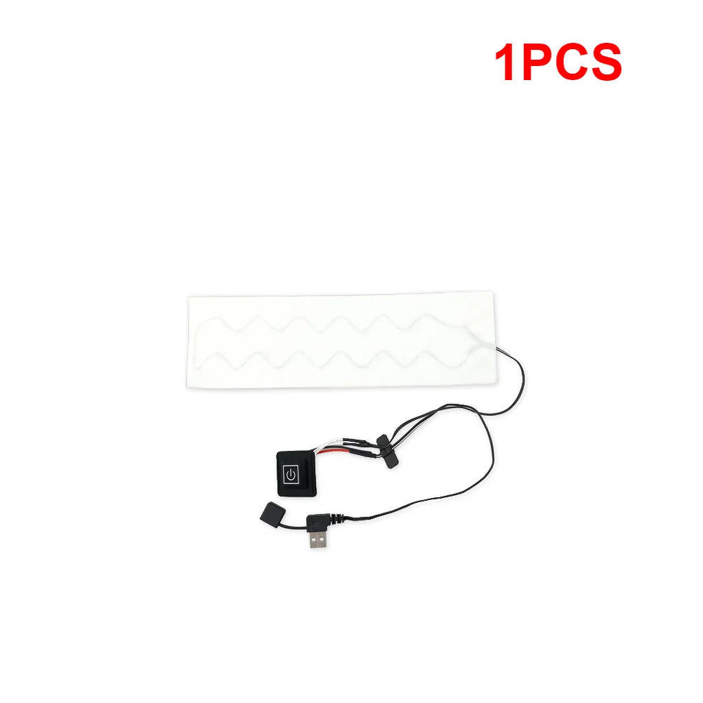 USB Clothes Heater Pad With 3 Gear Adjustable Temperature Electric Heating Sheet Heating Warmer Pad For Vest Jacket