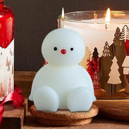 Snowman Candle Cute Sitting Snowman Christmas Shaped Candles Novelty Candles Table Centerpiece Holiday Winter Home Decor for